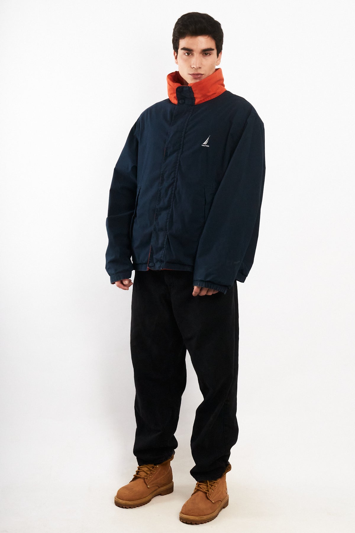 2000 Vintage Nautica Impermeable Colorblock NS-83 Reversible Jacket (L/XL)