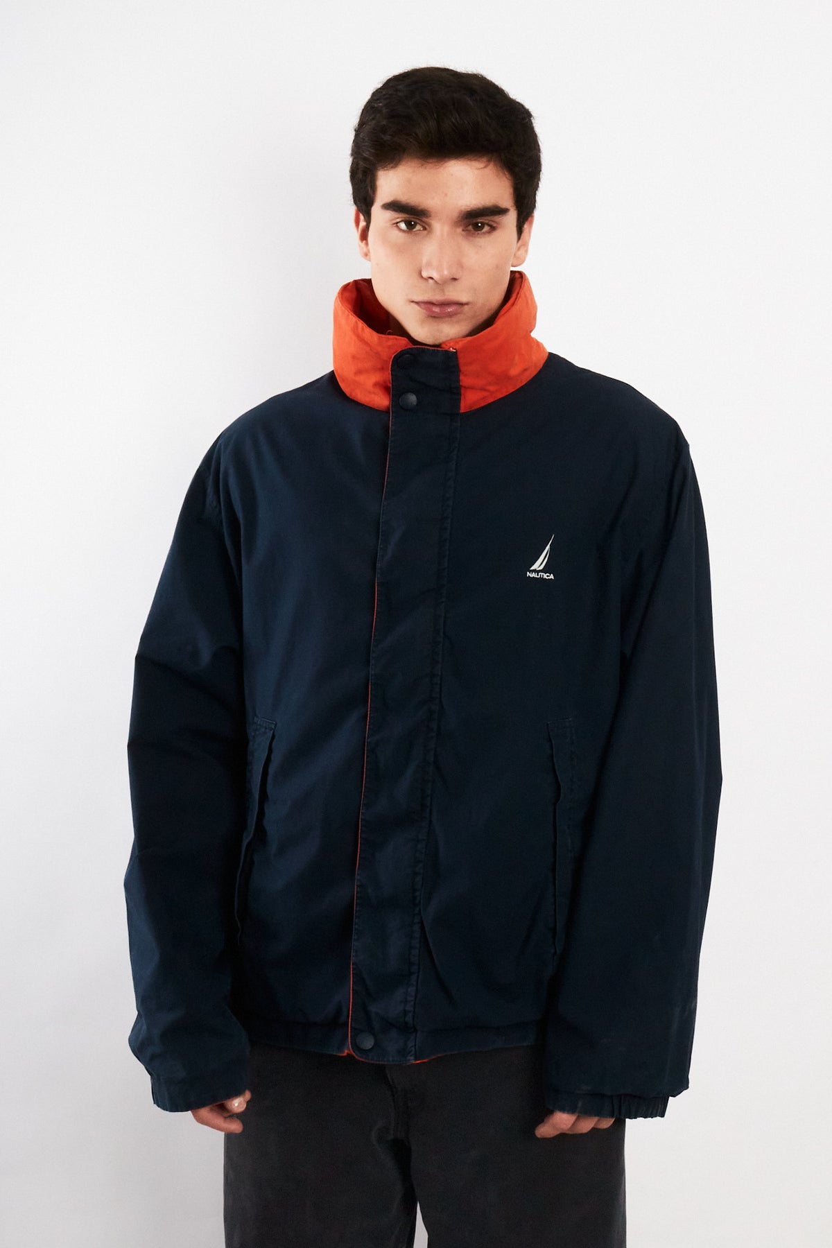 2000 Vintage Nautica Impermeable Colorblock NS-83 Reversible Jacket (L/XL)