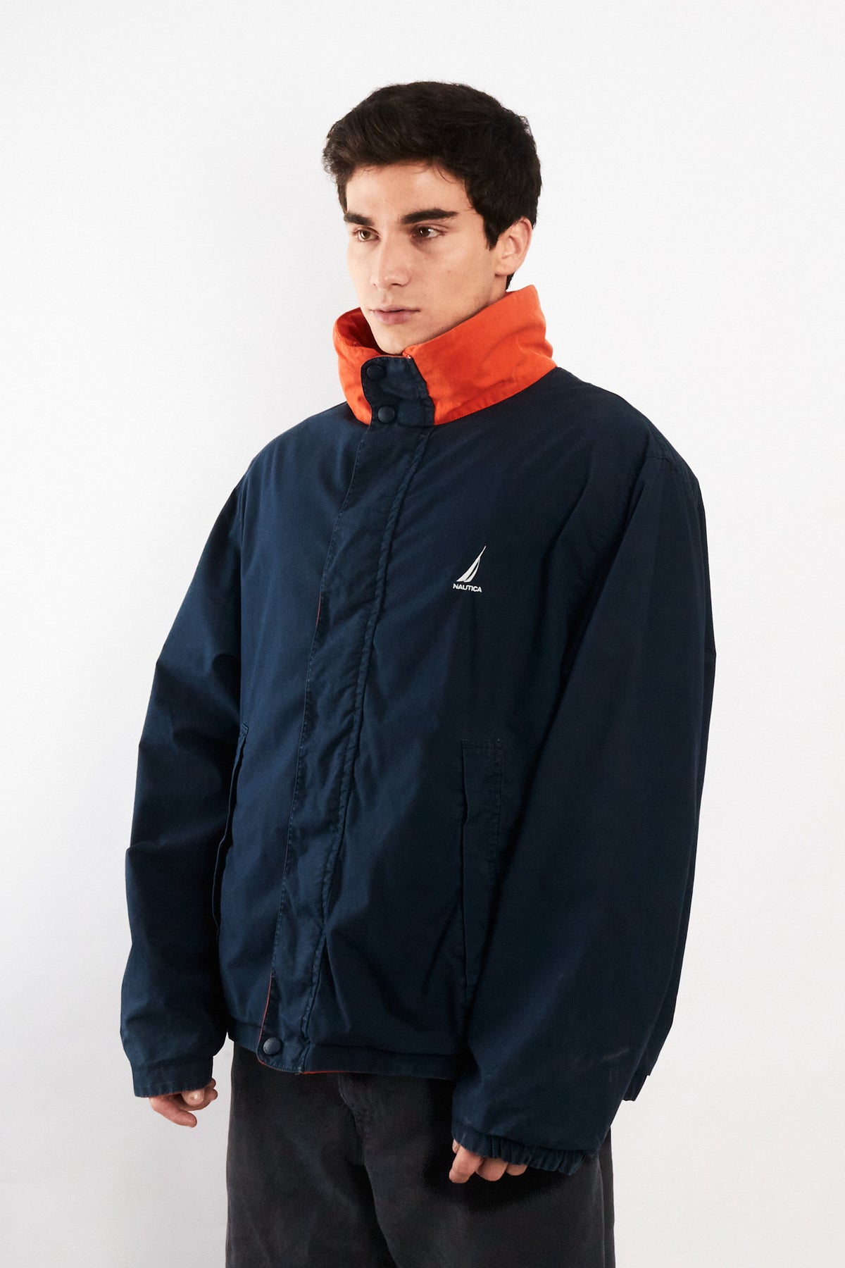 2000 Vintage Nautica Impermeable Colorblock NS-83 Reversible Jacket (L/XL)
