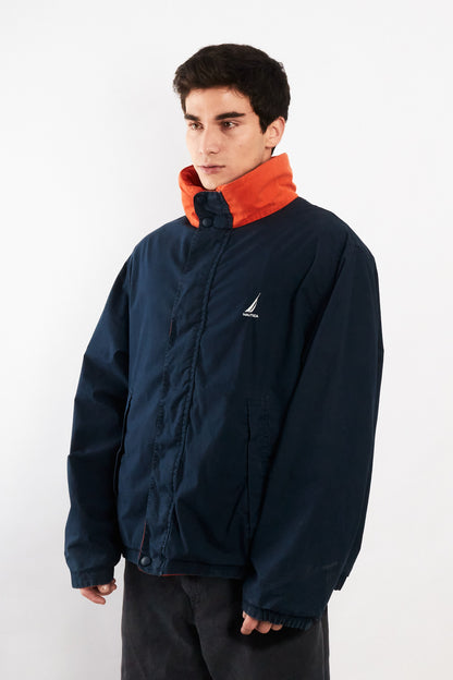 2000 Vintage Nautica Impermeable Colorblock NS-83 Reversible Jacket (L/XL)