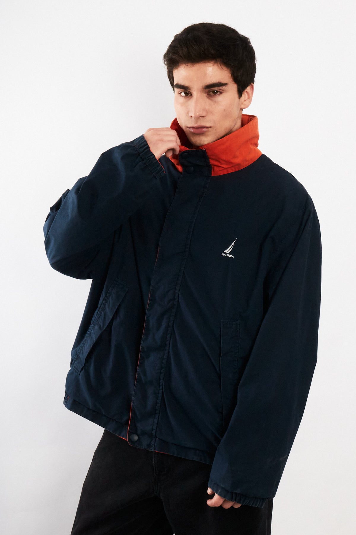 2000 Vintage Nautica Impermeable Colorblock NS-83 Reversible Jacket (L/XL)