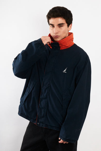2000 Vintage Nautica Impermeable Colorblock NS-83 Reversible Jacket (L/XL)