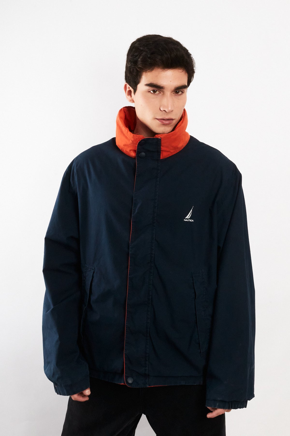 2000 Vintage Nautica Impermeable Colorblock NS-83 Reversible Jacket (L/XL)