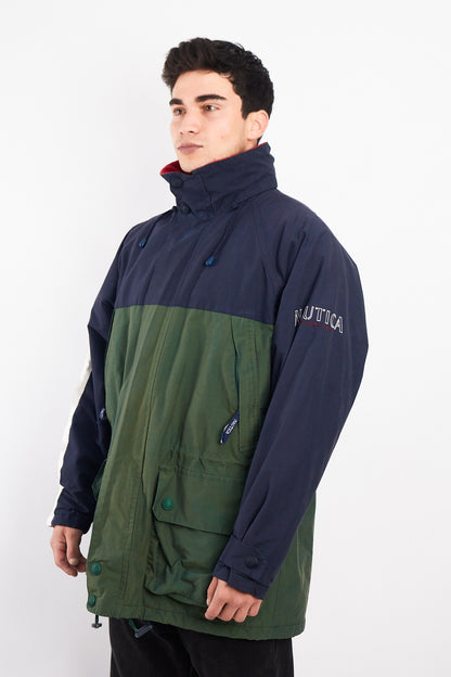 1990 Vintage Nautica Navigation Cargo Parka Jacket (L/XL)