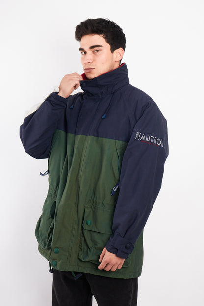 1990 Vintage Nautica Navigation Cargo Parka Jacket (L/XL)
