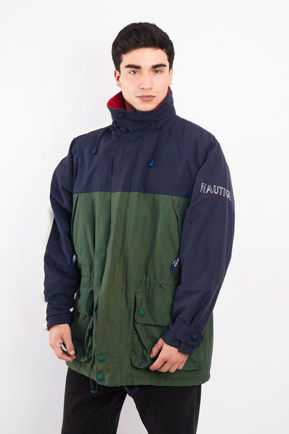 1990 Vintage Nautica Navigation Cargo Parka Jacket (L/XL)
