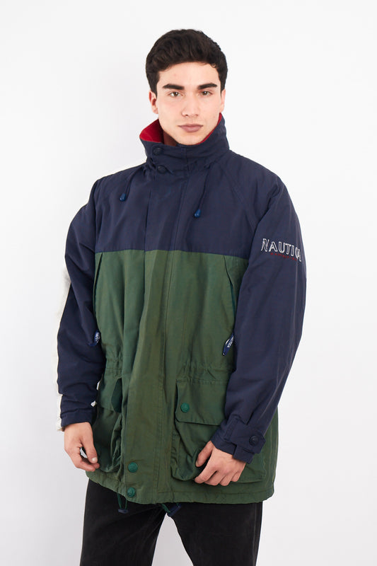 1990 Vintage Nautica Navigation Cargo Parka Jacket (L/XL)