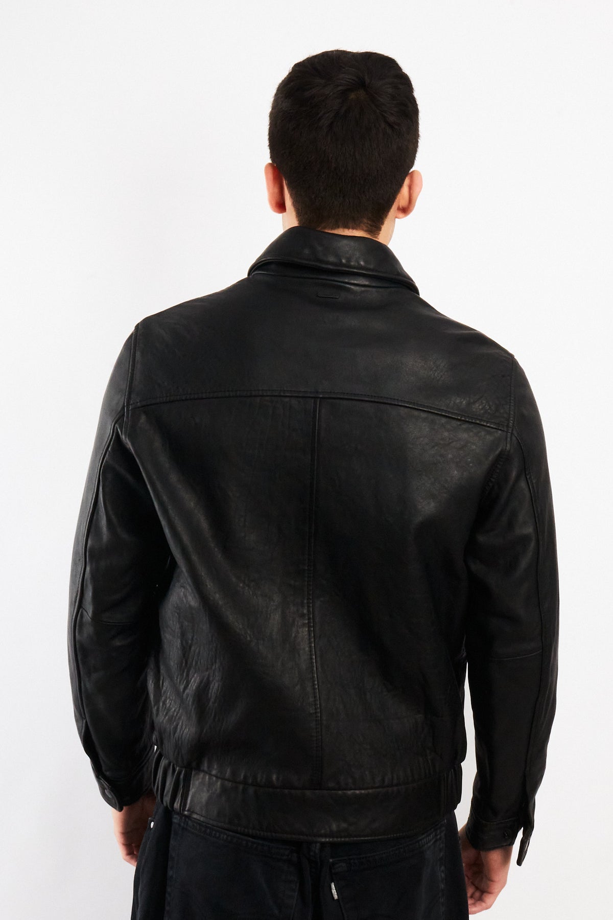 2000 Vintage Calvin Klein Leather Harrington (S/M)