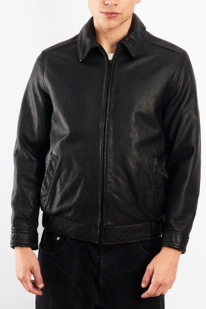 2000 Vintage Calvin Klein Leather Harrington (S/M)