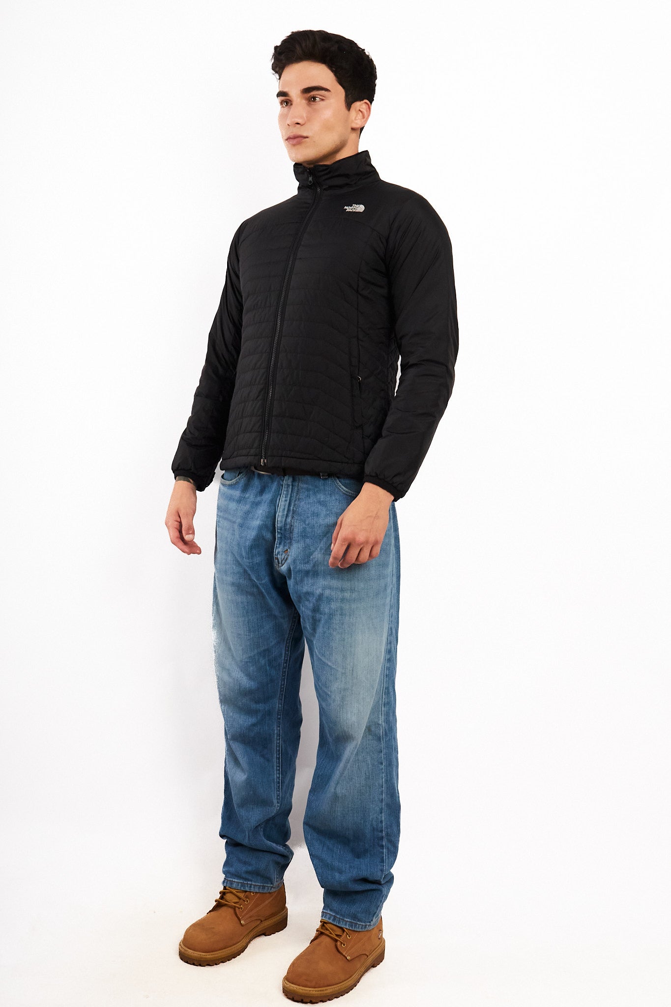 2000 Vintage The North Face Black Down Puffer Jacket (S/M)