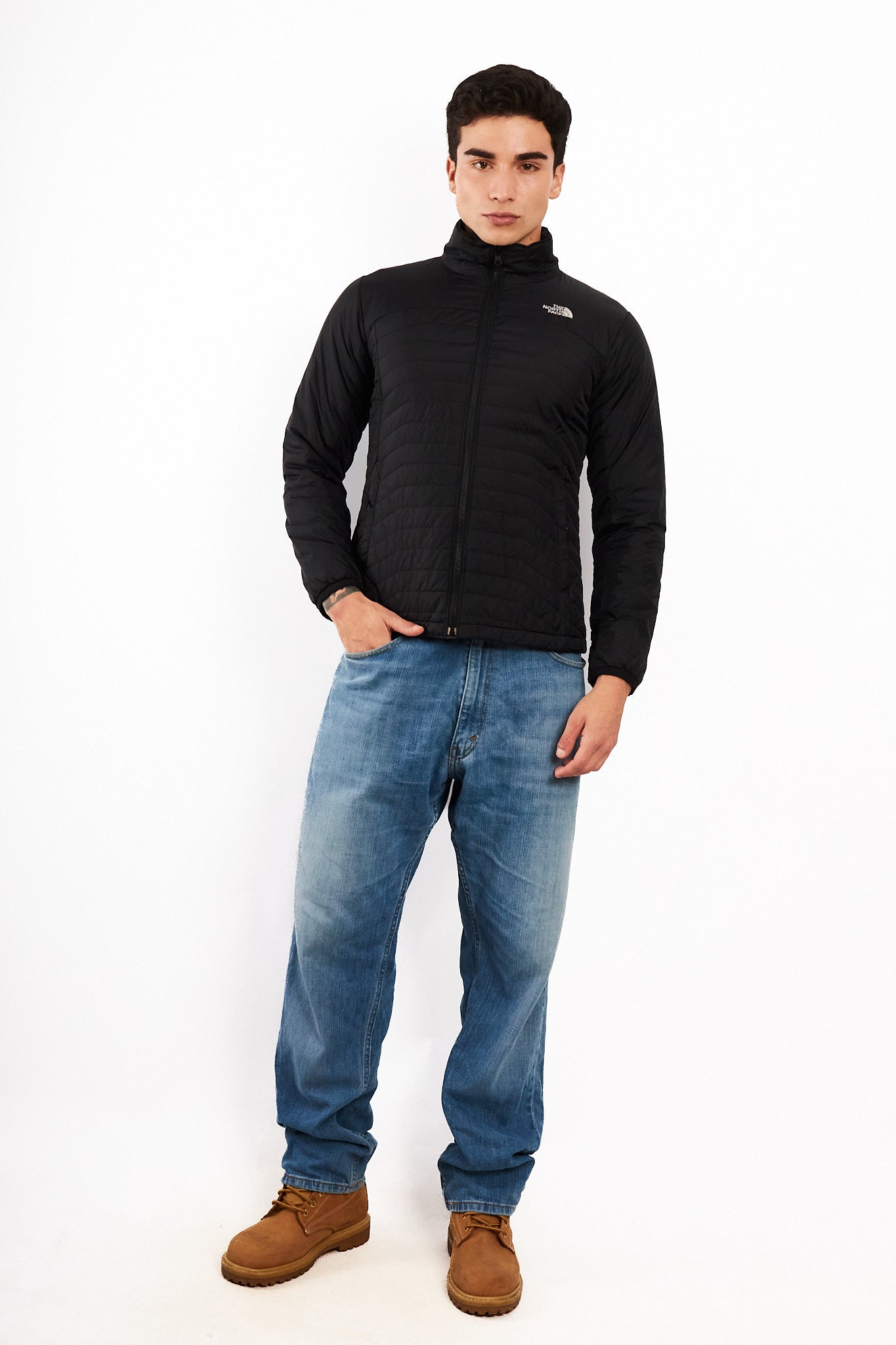 2000 Vintage The North Face Black Down Puffer Jacket (S/M)