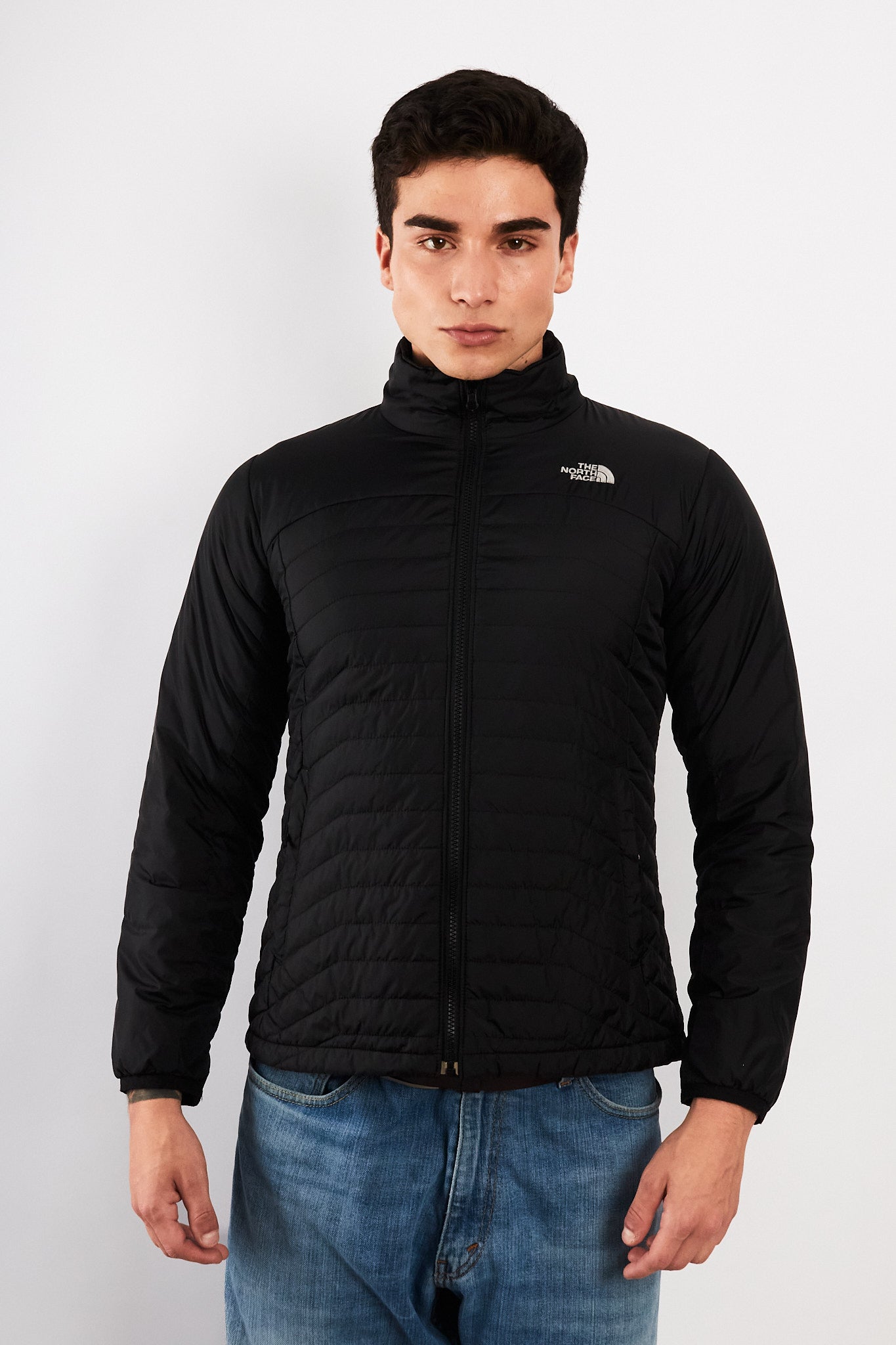2000 Vintage The North Face Black Down Puffer Jacket (S/M)