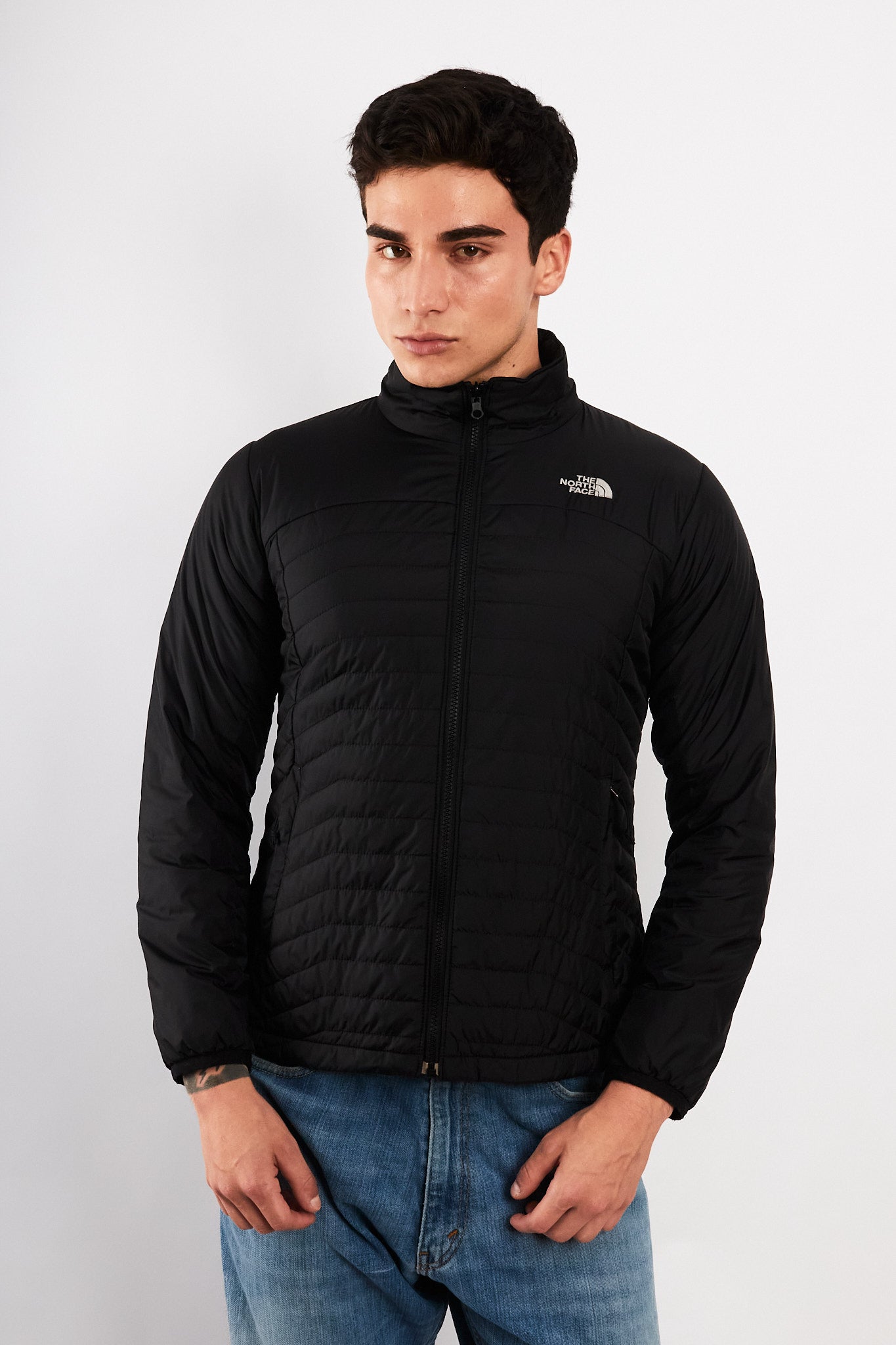 2000 Vintage The North Face Black Down Puffer Jacket (S/M)