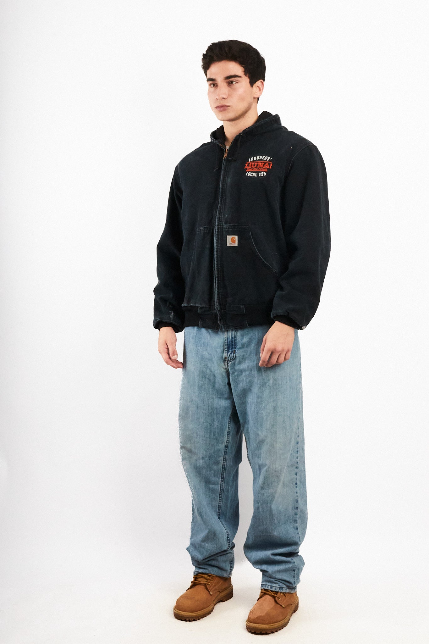 2000 Vintage Carhartt Black J131 Black Duck Active Jacket (M)