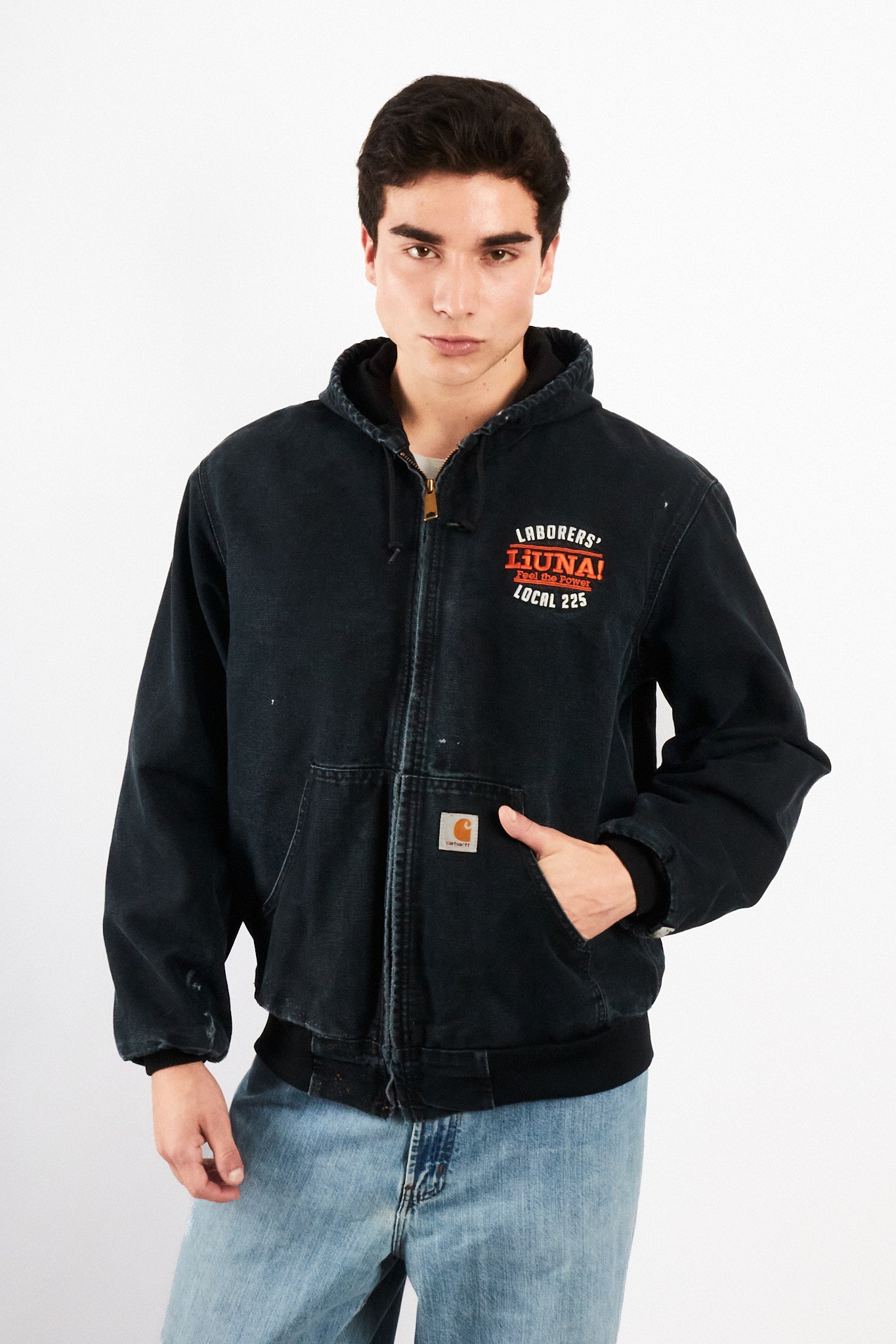 2000 Vintage Carhartt Black J131 Black Duck Active Jacket (M)