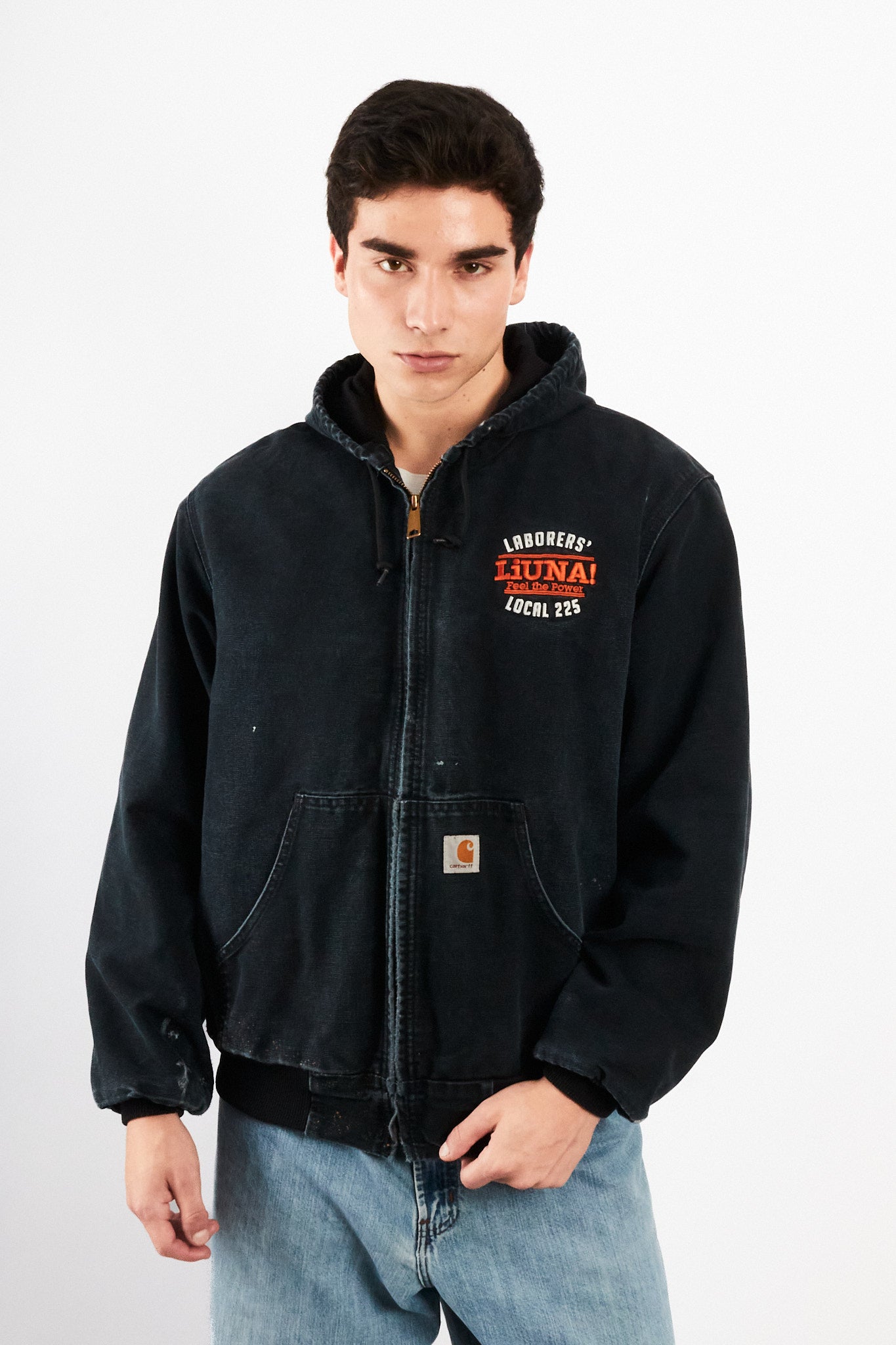 2000 Vintage Carhartt Black J131 Black Duck Active Jacket (M)