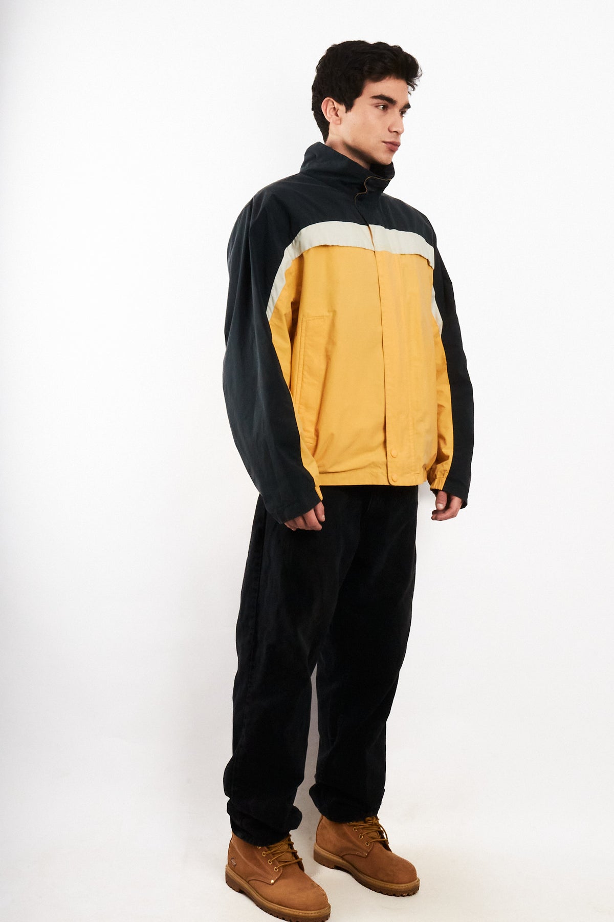 2000 Vintage Nautica Colorblock Spellout /Polar Jacket (L/XL)