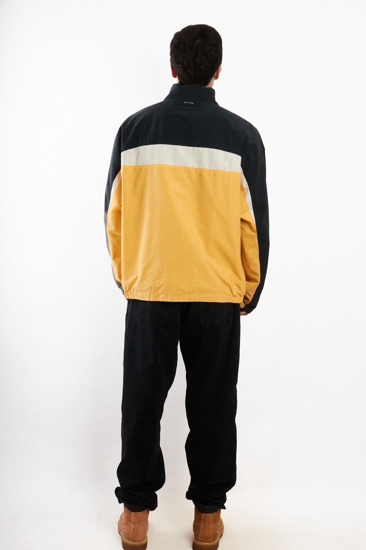 2000 Vintage Nautica Colorblock Spellout /Polar Jacket (L/XL)