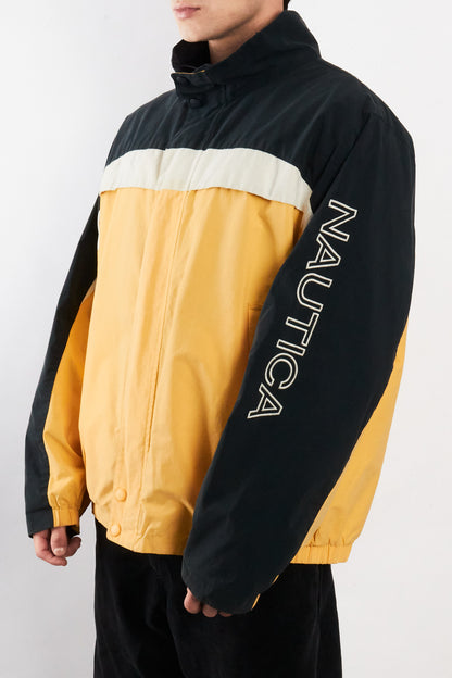 2000 Vintage Nautica Colorblock Spellout /Polar Jacket (L/XL)