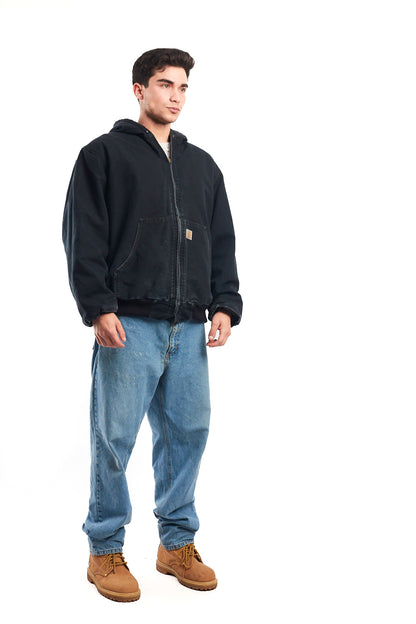 Vintage Carhartt J110 Faded Black Duck Active Jacket (XL)