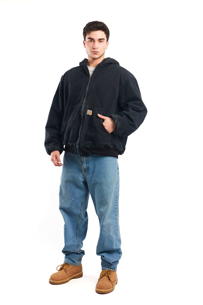 Vintage Carhartt J110 Faded Black Duck Active Jacket (XL)