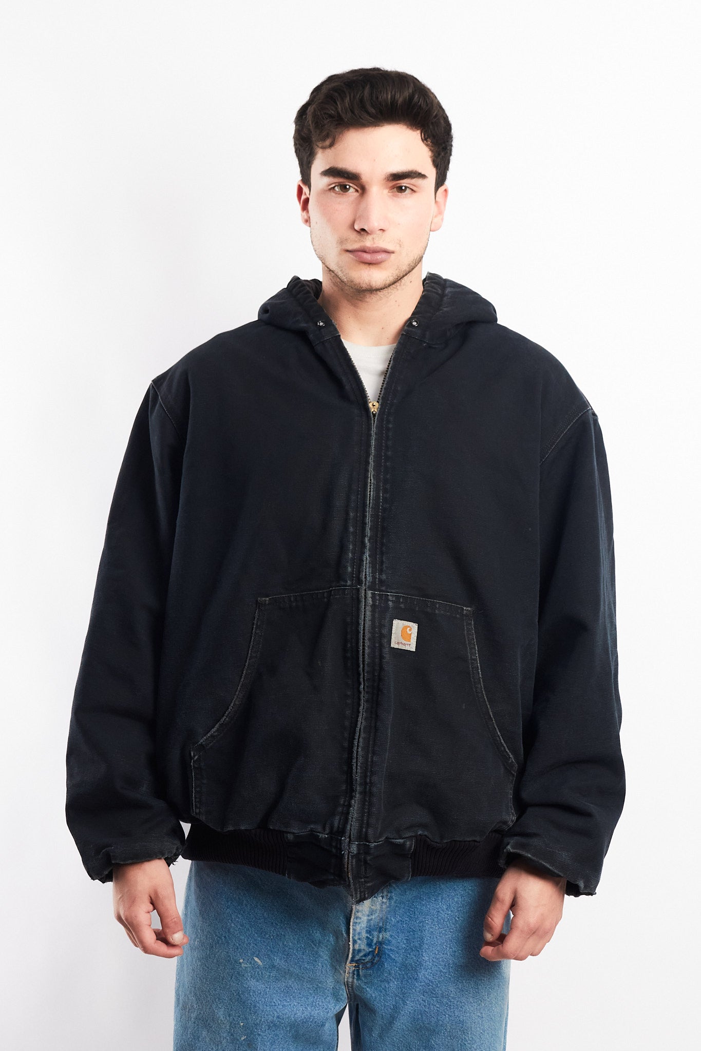 Vintage Carhartt J110 Faded Black Duck Active Jacket (XL)