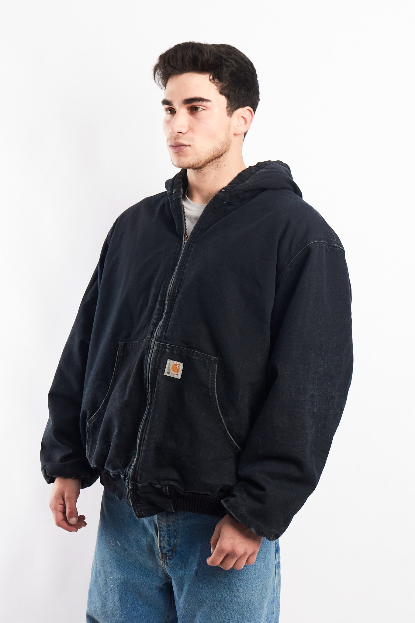 Vintage Carhartt J110 Faded Black Duck Active Jacket (XL)