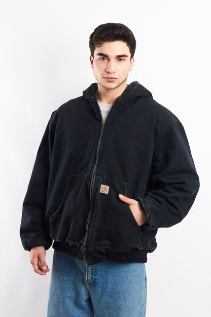 Vintage Carhartt J110 Faded Black Duck Active Jacket (XL)