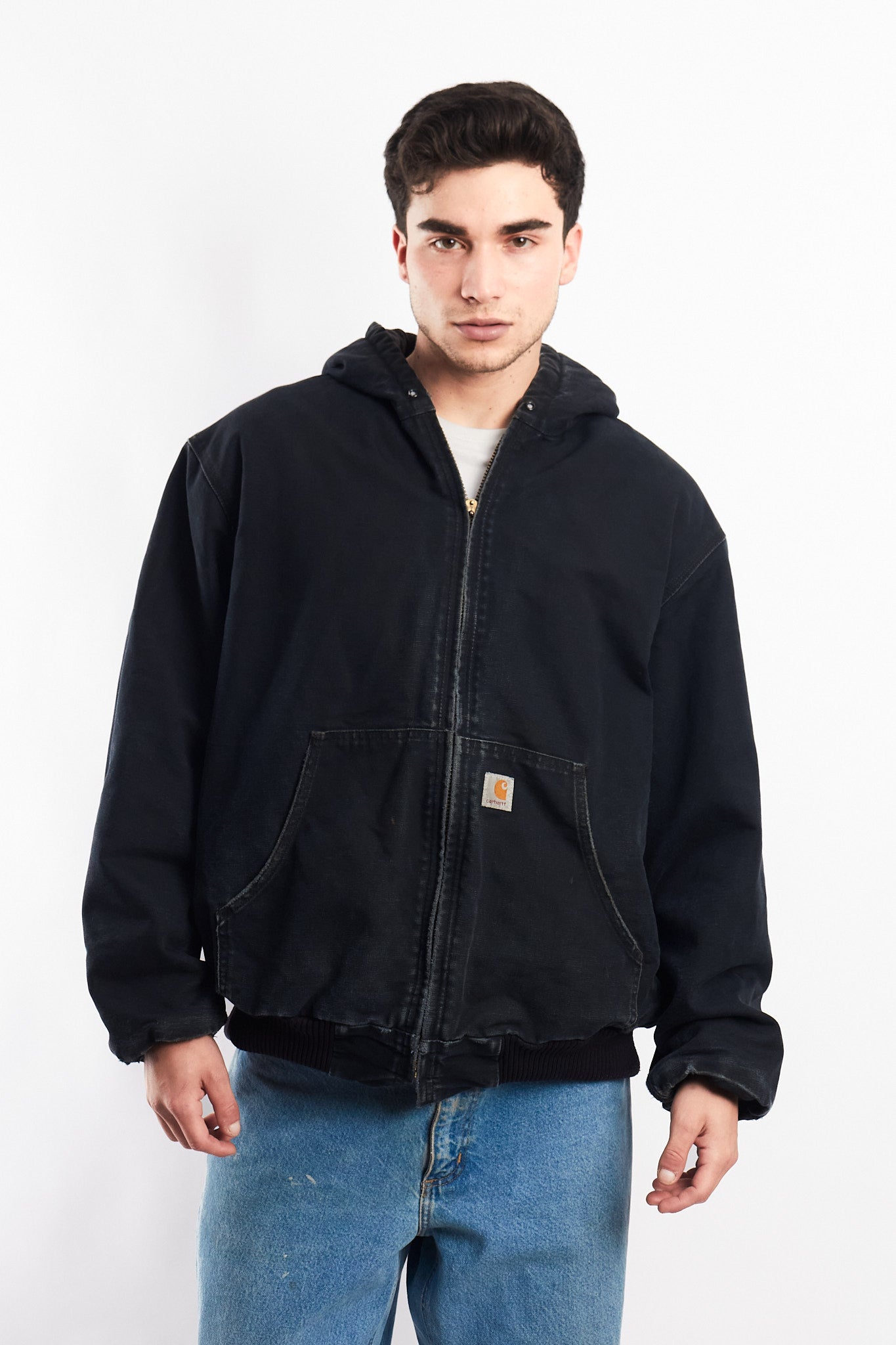 Vintage Carhartt J110 Faded Black Duck Active Jacket (XL)