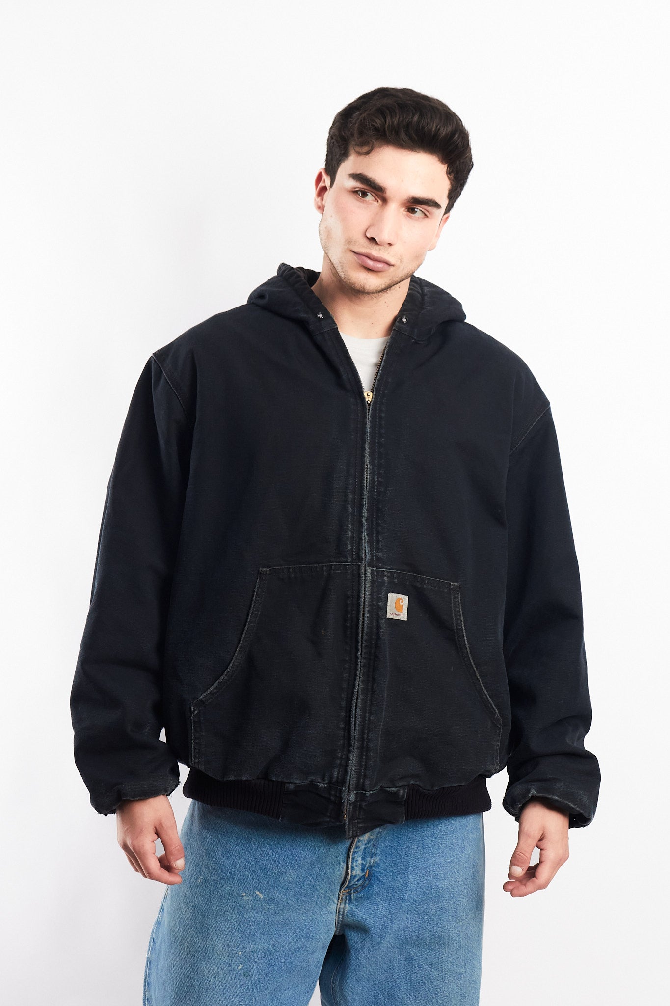 Vintage Carhartt J110 Faded Black Duck Active Jacket (XL)