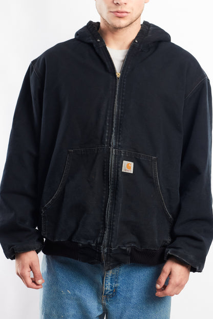 Vintage Carhartt J110 Faded Black Duck Active Jacket (XL)