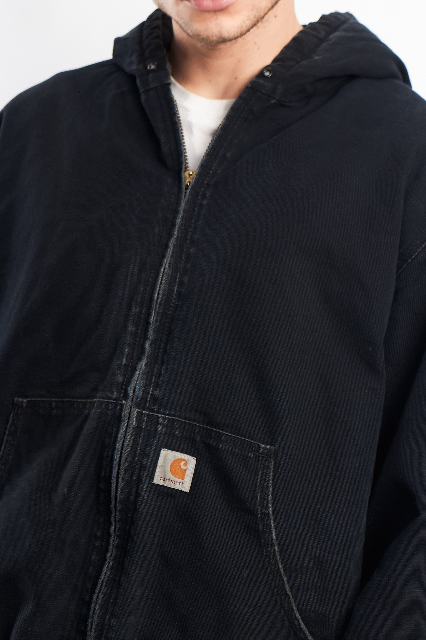 Vintage Carhartt J110 Faded Black Duck Active Jacket (XL)