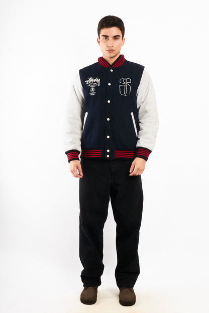 2000 Vintage Stussy Varsity Jacket (M)