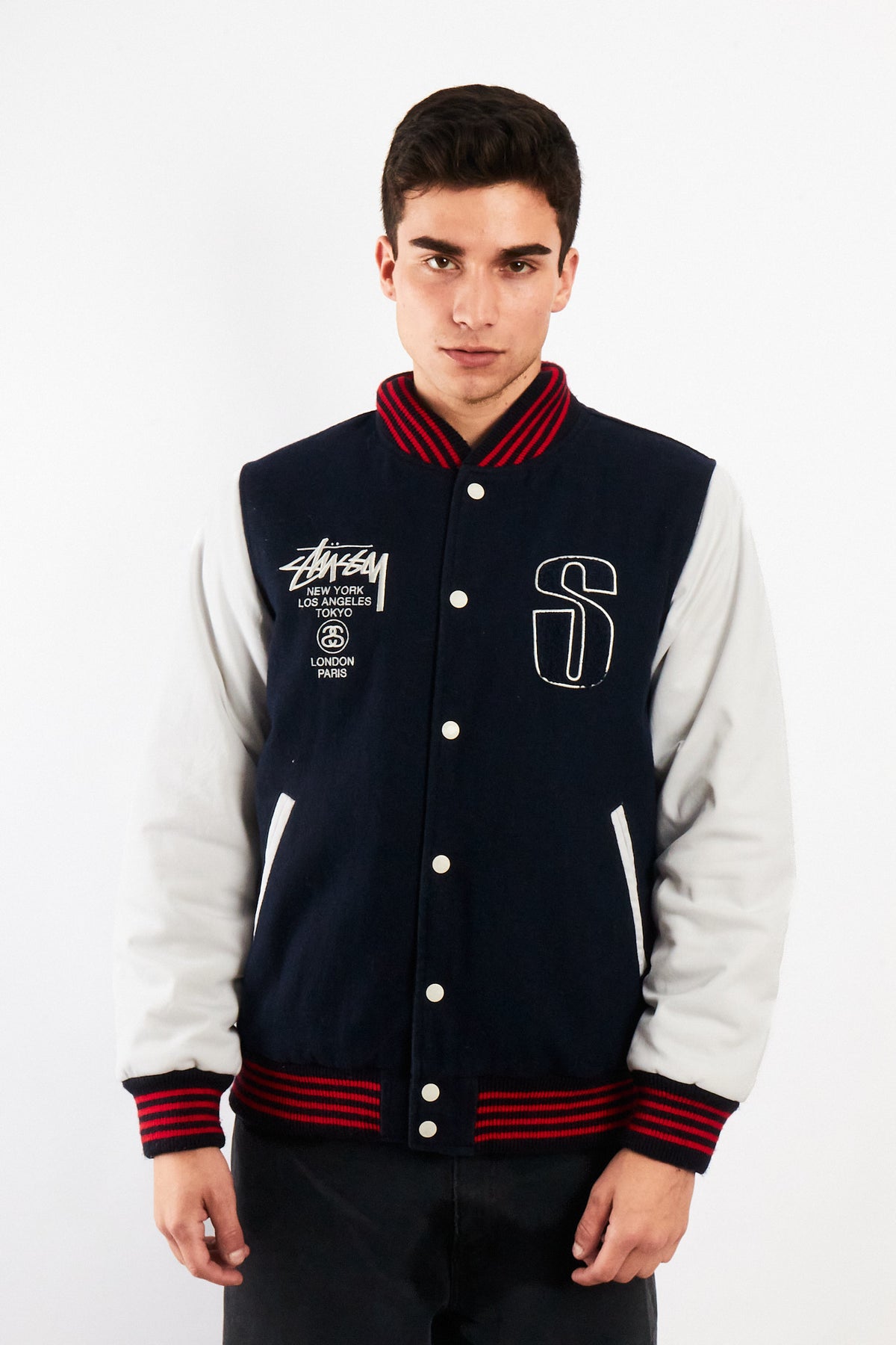 2000 Vintage Stussy Varsity Jacket (M)