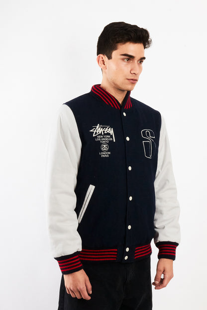 2000 Vintage Stussy Varsity Jacket (M)
