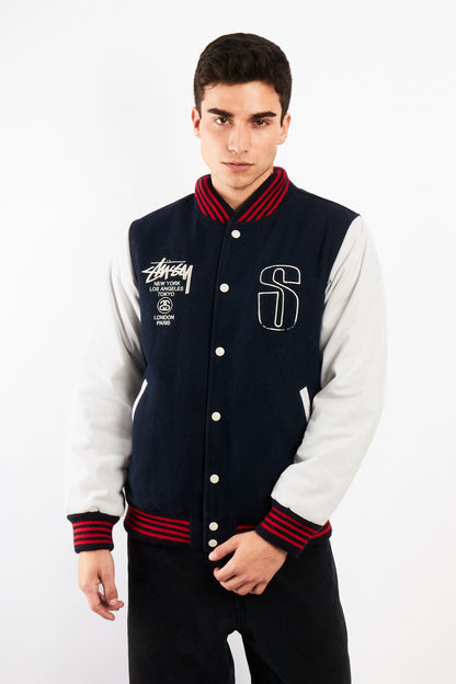 2000 Vintage Stussy Varsity Jacket (M)