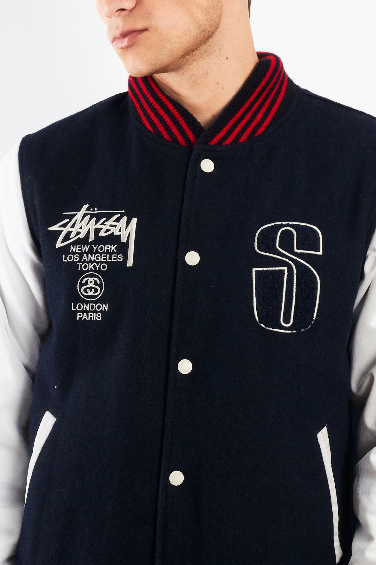 2000 Vintage Stussy Varsity Jacket (M)