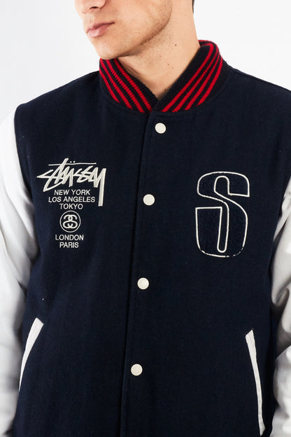 2000 Vintage Stussy Varsity Jacket (M)