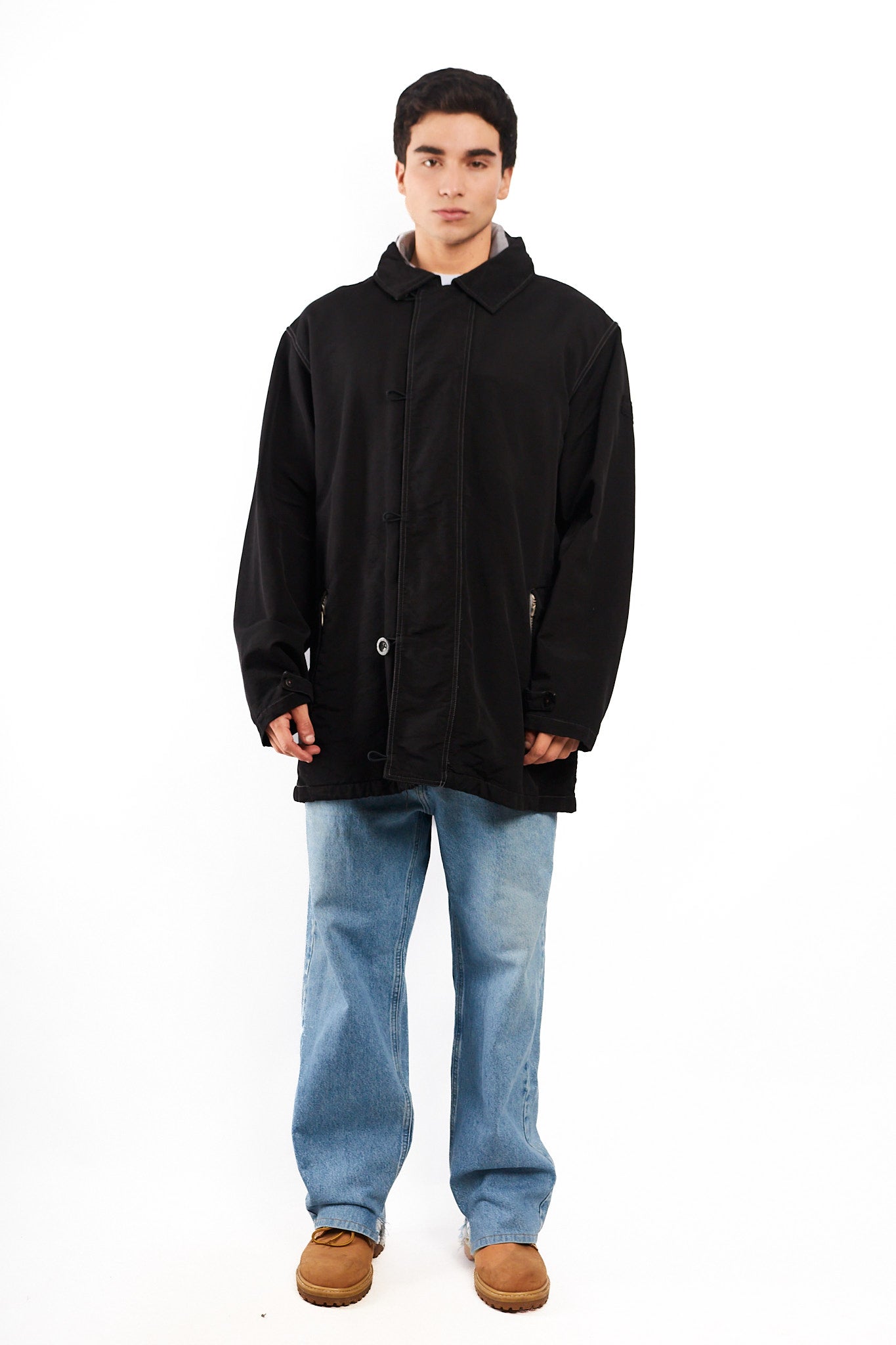 2000 Vintage Tommy Hilfiger Black Parka (L/XL)