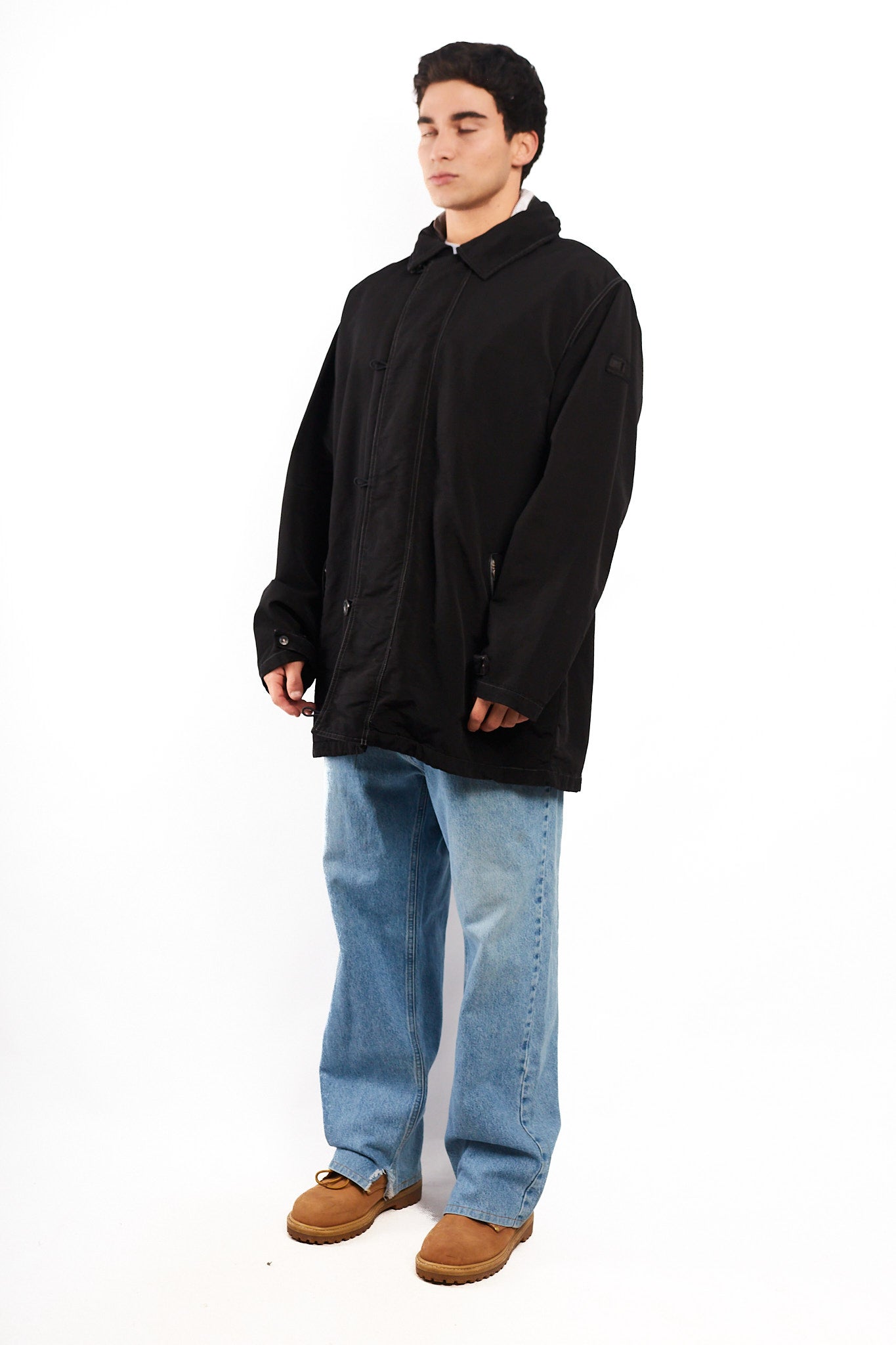 2000 Vintage Tommy Hilfiger Black Parka (L/XL)