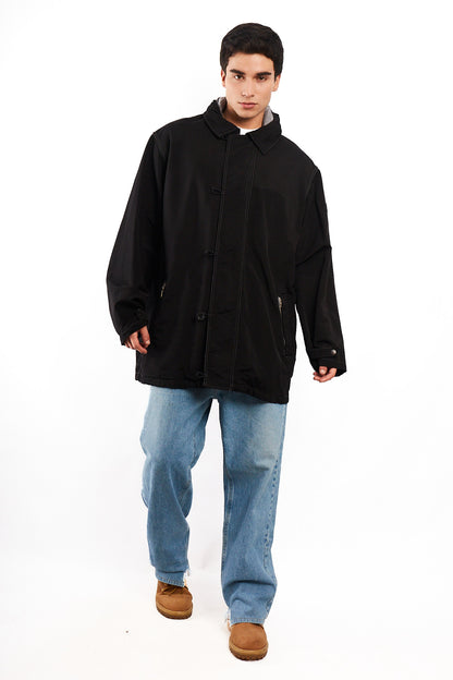 2000 Vintage Tommy Hilfiger Black Parka (L/XL)