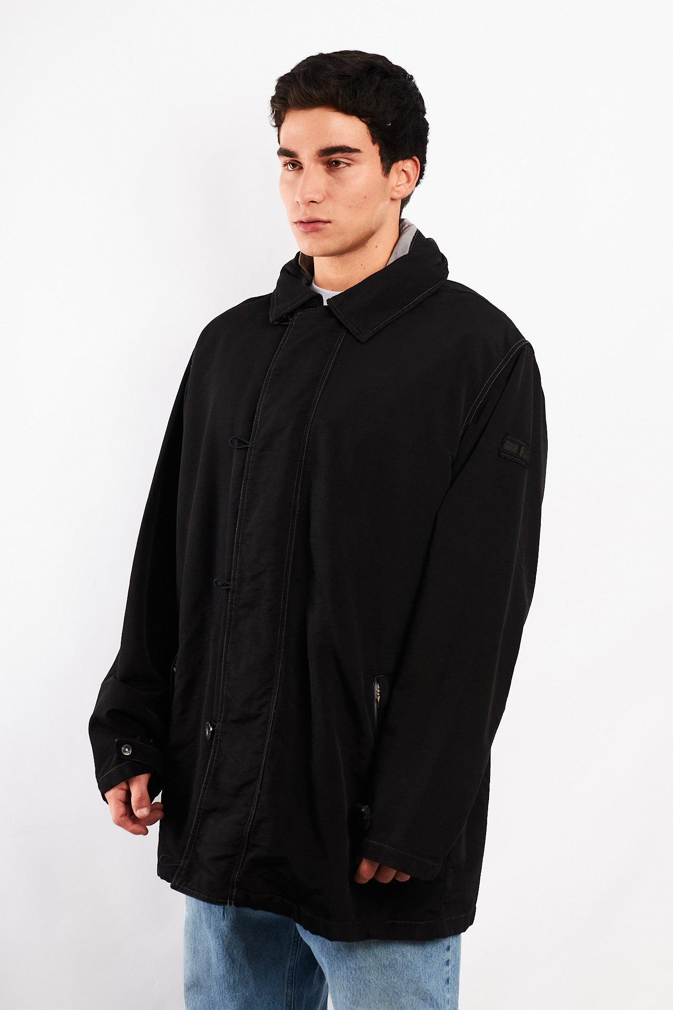 2000 Vintage Tommy Hilfiger Black Parka (L/XL)