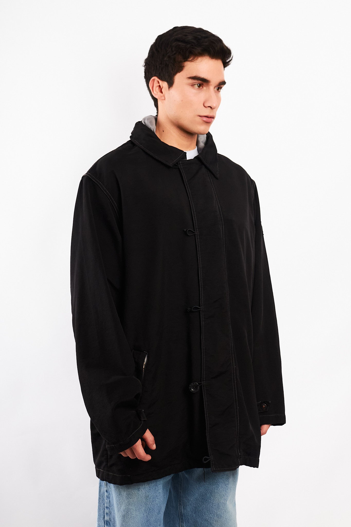 2000 Vintage Tommy Hilfiger Black Parka (L/XL)