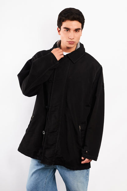2000 Vintage Tommy Hilfiger Black Parka (L/XL)