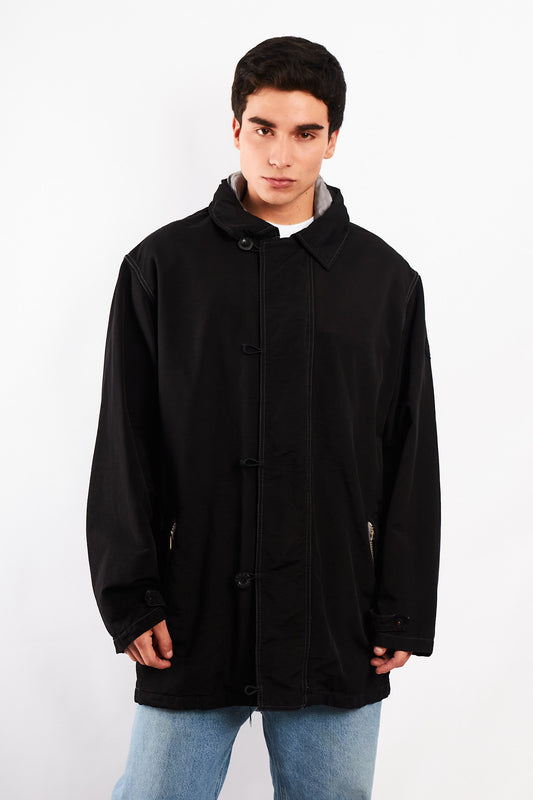 2000 Vintage Tommy Hilfiger Black Parka (L/XL)