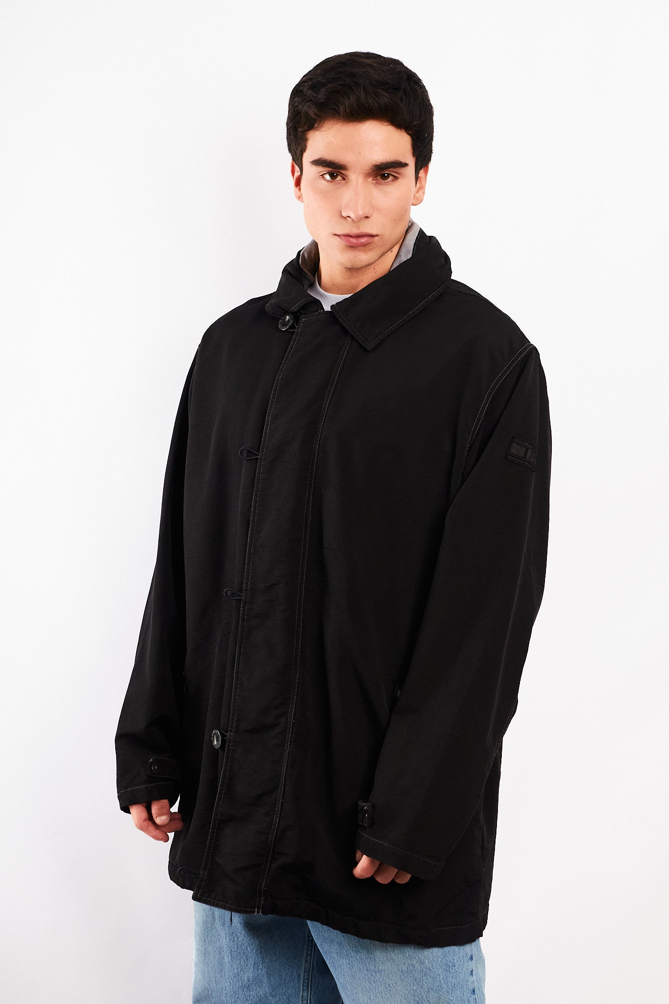 2000 Vintage Tommy Hilfiger Black Parka (L/XL)