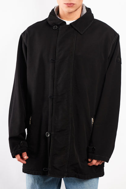 2000 Vintage Tommy Hilfiger Black Parka (L/XL)