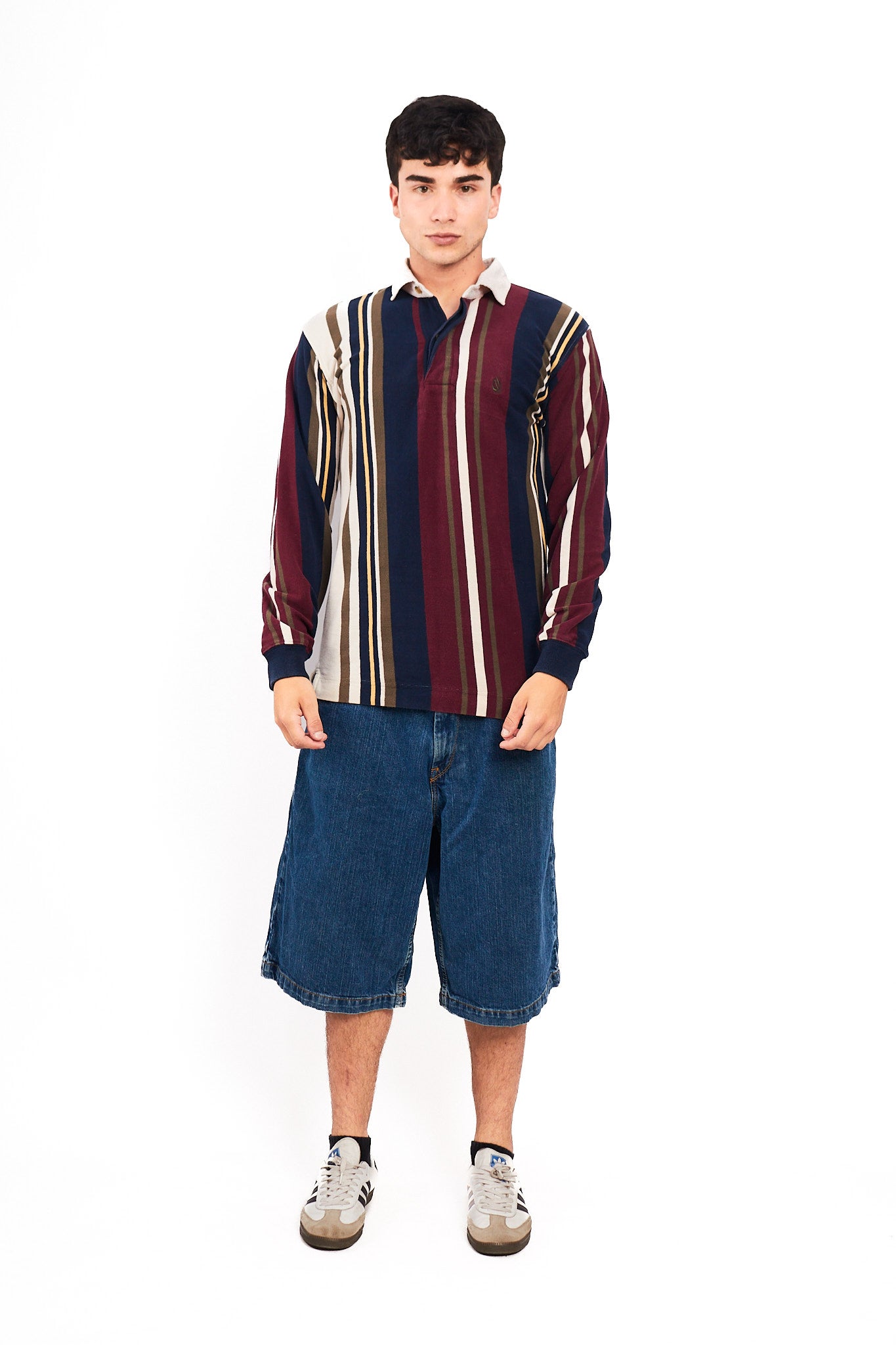 1990 Vintage Nautica Colorblock Striped Rugby (S/M)