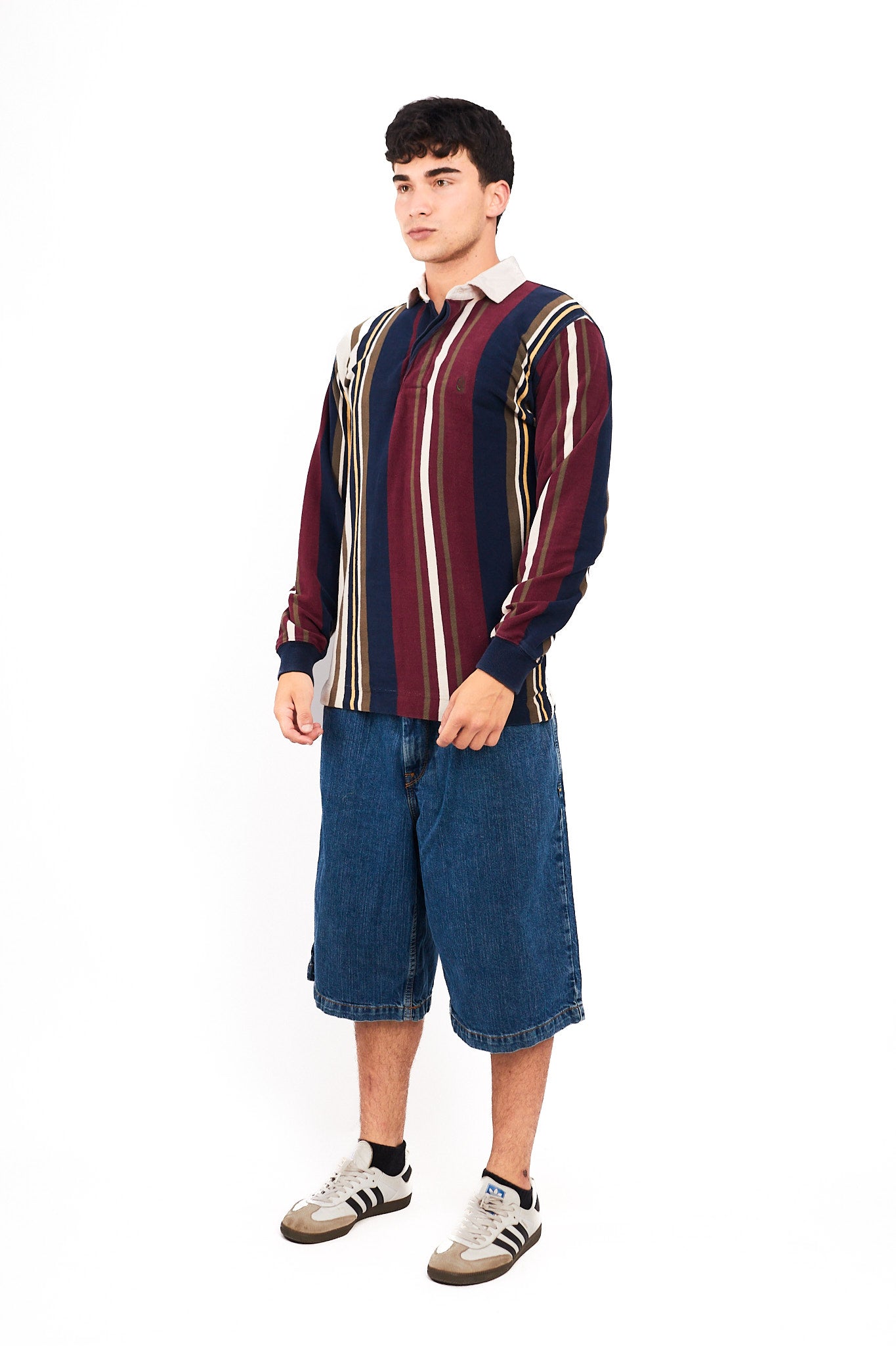 1990 Vintage Nautica Colorblock Striped Rugby (S/M)