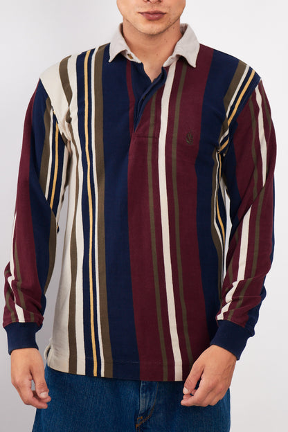 1990 Vintage Nautica Colorblock Striped Rugby (S/M)